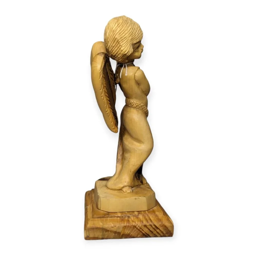 Bethlehem Olive Tree Wood Angel Figurine